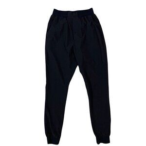 Bamboo Ave Black Jogger Pants Lightweight Travel Casual Stretch Waistband Small